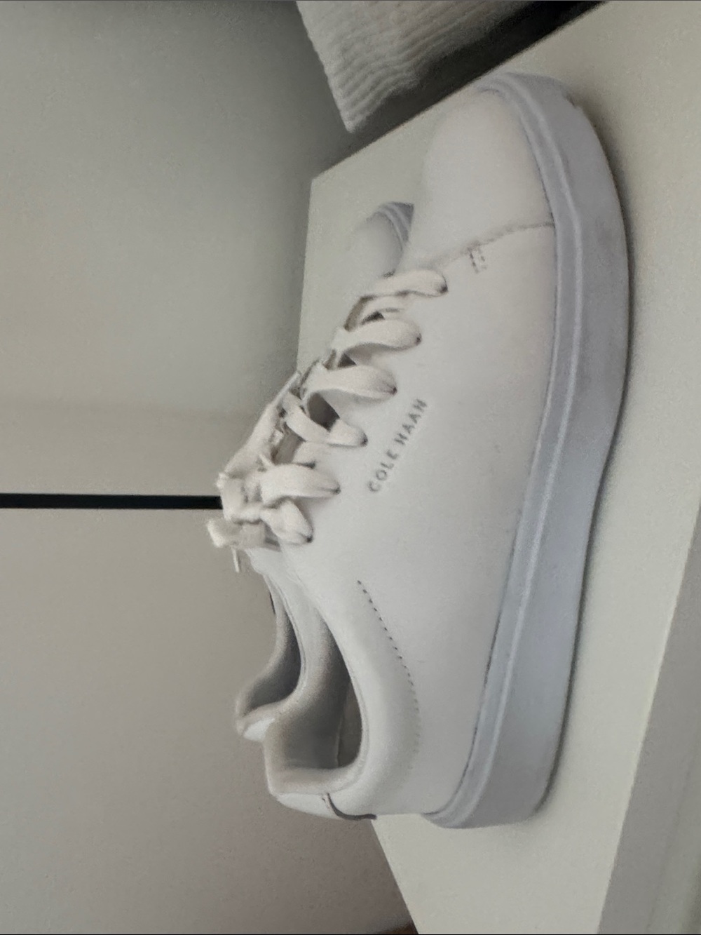 Cole Haan White Leather Low-Profile Sneaker